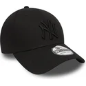 gorra-curva-negra-con-logo-negro-ajustada-39thirty-classic-de-new-york-yankees-mlb-de-new-era