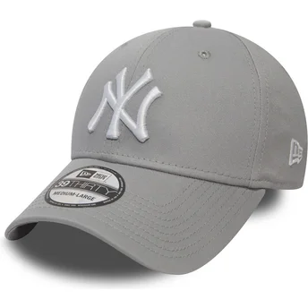 Wyginięta czapka szara obcisła 39THIRTY Classic New York Yankees MLB New Era