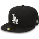 plaska-czapka-czarna-obcisla-59fifty-essential-los-angeles-dodgers-mlb-new-era