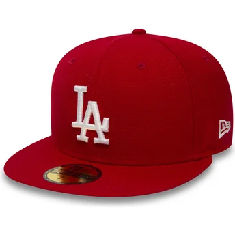 czerwona-dopasowana-czapka-z-daszkiem-59fifty-essential-los-angeles-dodgers-mlb-od-new-era