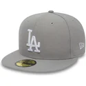 cappellino-piatto-grigio-aderente-59fifty-essential-los-angeles-dodgers-mlb-di-new-era