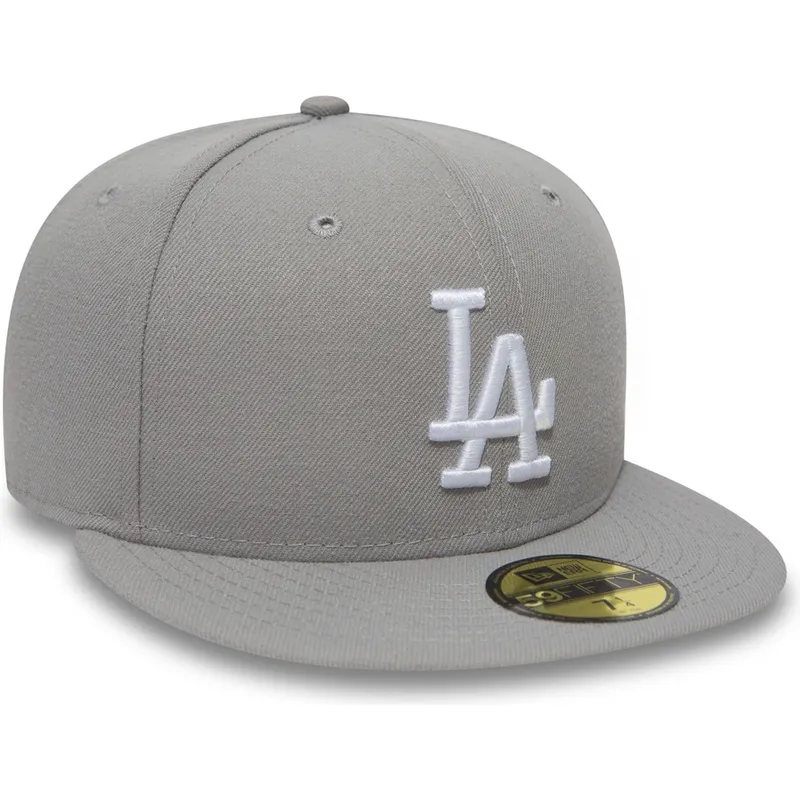 cappello-piatto-grigio-regolabile-59fifty-essential-dei-los-angeles-dodgers-mlb-di-new-era