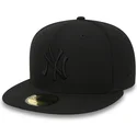sort-justerbar-59fifty-black-on-black-new-york-yankees-mlb-kasket-fra-new-era