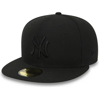 Sort justerbar 59FIFTY Black on Black New York Yankees MLB kasket fra New Era