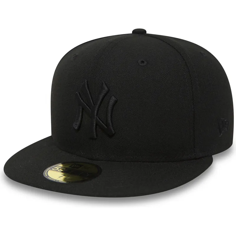 new-era-new-york-yankees-mlb-59fifty-black-on-black-justerbar-svart-flat-keps