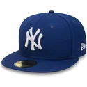 berretto-piatto-blu-regolabile-59fifty-essential-dei-new-york-yankees-mlb-di-new-era