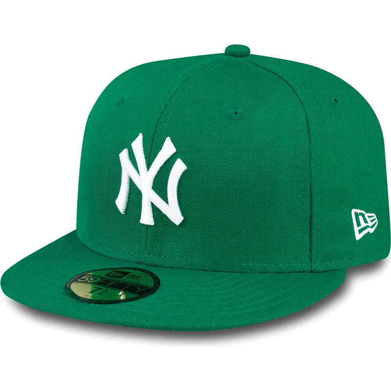 cappelli-piatta-verde-regolato-59fifty-essential-dei-new-york-yankees-mlb-di-new-era
