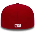 rote-angepasste-59fifty-essential-flat-cap-der-new-york-yankees-mlb-von-new-era
