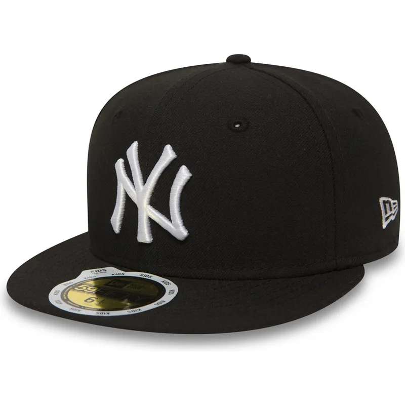 cappelli-piatta-nero-regolato-per-bambino-59fifty-essential-dei-new-york-yankees-mlb-di-new-era