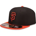 san-francisco-giants-mlb-new-era-59fifty-diamond-era-schwarze-flache-angepasste-kappe
