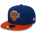 cappello-piatto-blu-regolabile-59fifty-essential-dei-new-york-knicks-nba-di-new-era