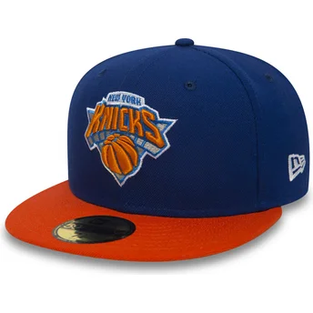 cappellino-piatto-blu-regolabile-59fifty-essential-dei-new-york-knicks-nba-di-new-era