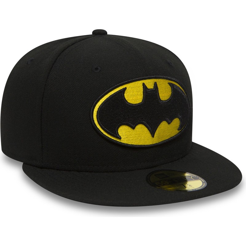 Gorra plana negra ajustada 59FIFTY Batman Character Essential Warner Bros.  de New Era: 