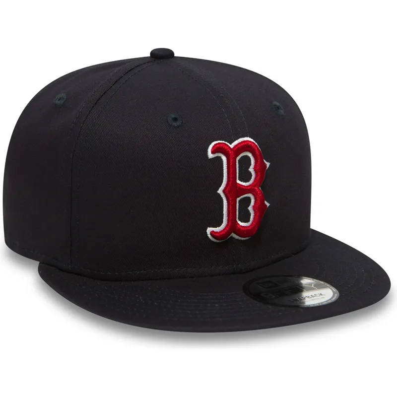 cappello-piatto-blu-navy-regolabile-9fifty-essential-dei-boston-red-sox-mlb-di-new-era