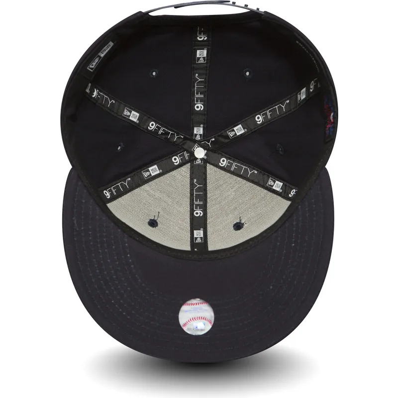 marineblaue-verstellbare-9fifty-essential-flat-cap-der-boston-red-sox-mlb-von-new-era