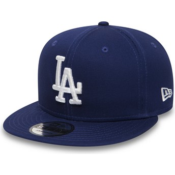 New Era Flat Brim 9FIFTY Essential Los Angeles Dodgers MLB Snapback Cap blau 