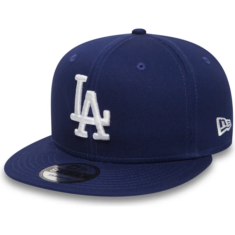 los-angeles-dodgers-mlb-new-era-9fifty-essential-justerbar-bla-fladskaerm-kasket