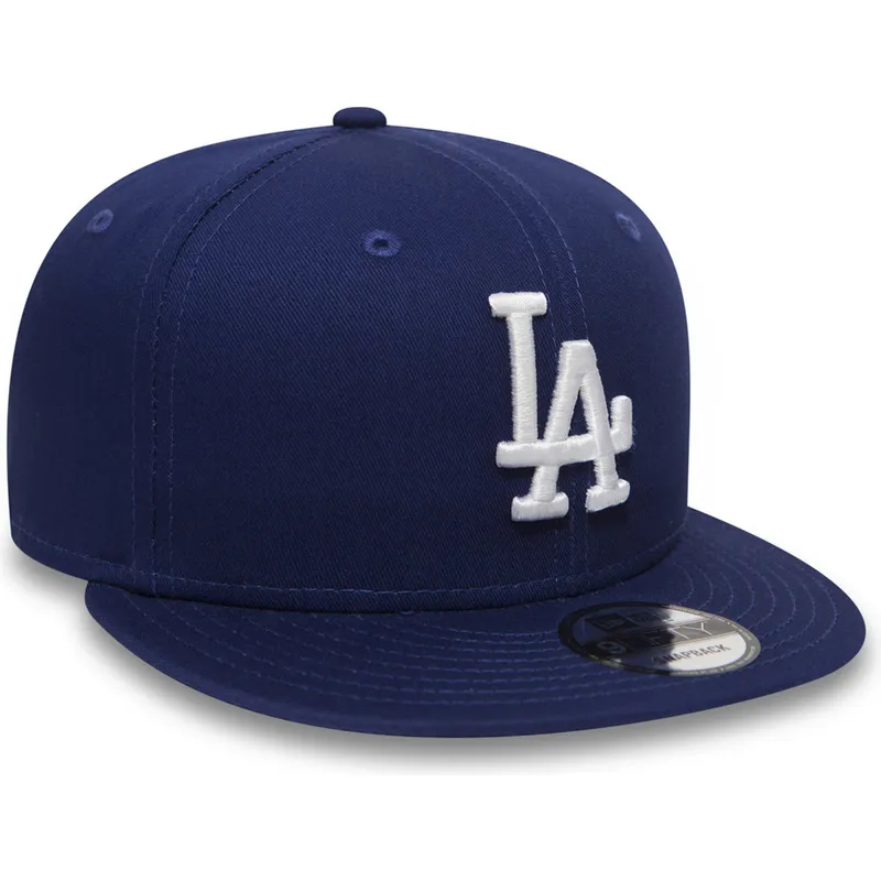 los-angeles-dodgers-mlb-new-era-9fifty-essential-justerbar-bla-fladskaerm-kasket