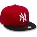 cappello-piatto-rosso-regolabile-9fifty-cotton-block-dei-new-york-yankees-mlb-di-new-era