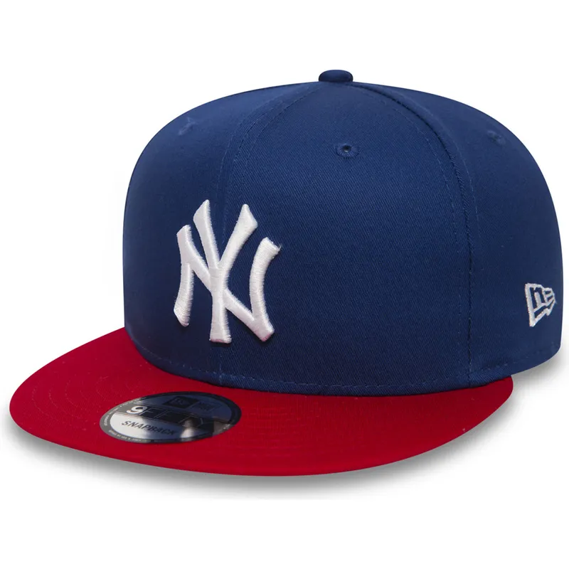 mutzen-flach-blau-snapback-ajustable-9fifty-cotton-block-der-new-york-yankees-mlb-von-new-era