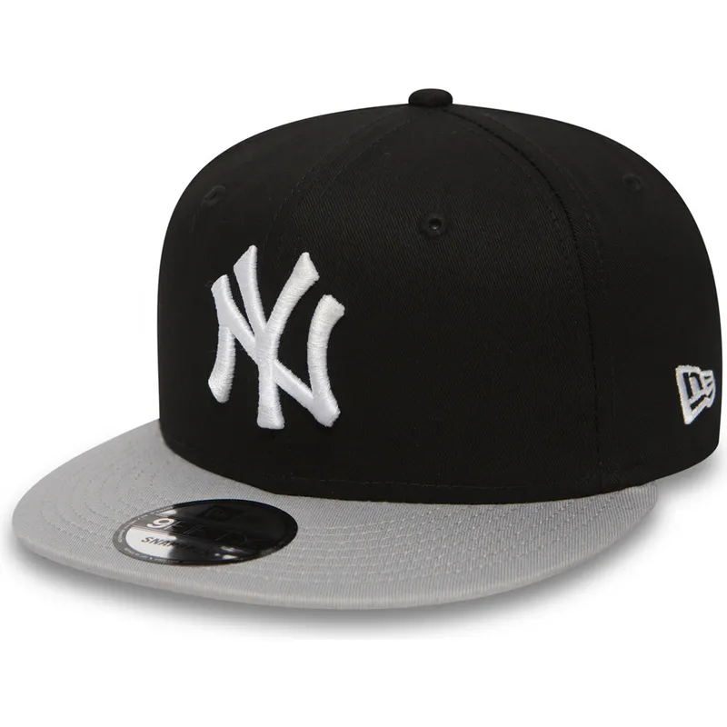 cappelli-piatta-nero-snapback-ajustable-9fifty-cotton-block-dei-new-york-yankees-mlb-di-new-era