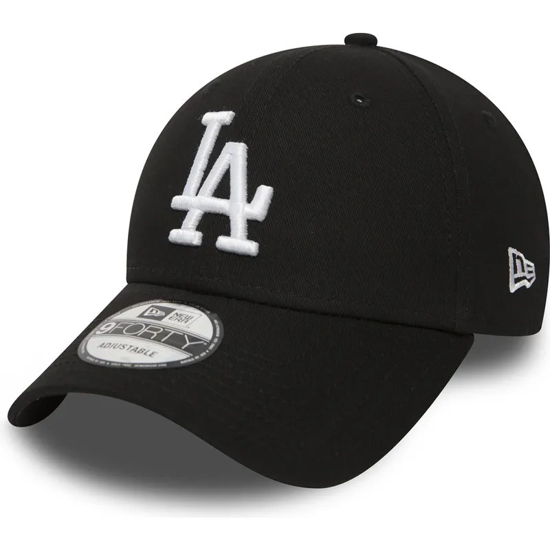 los-angeles-dodgers-mlb-new-era-9forty-essential-justerbar-sort-buet-kasket