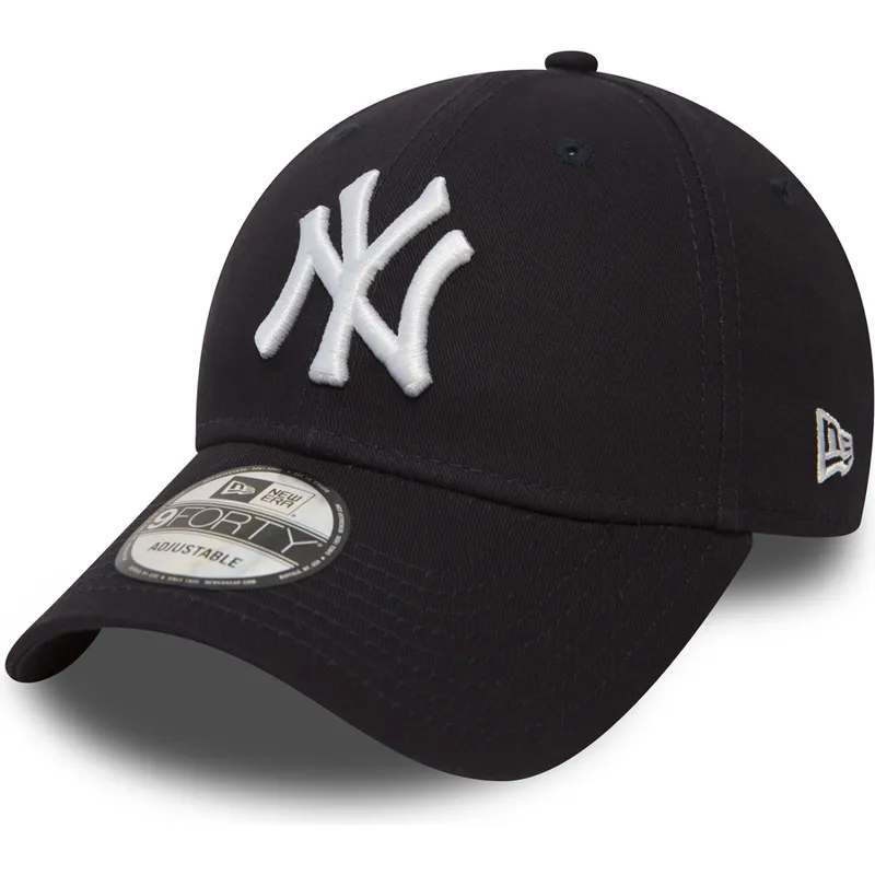 justerbar-9forty-essential-morkebla-bojet-skygge-kasket-fra-new-york-yankees-mlb-af-new-era
