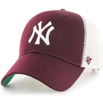 cappelli-curva-rosso-snapback-granate-dei-new-york-yankees-mlb-di-47-brand