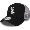 cappellino-trucker-nero-distressed-a-frame-dei-chicago-white-sox-mlb-di-new-era