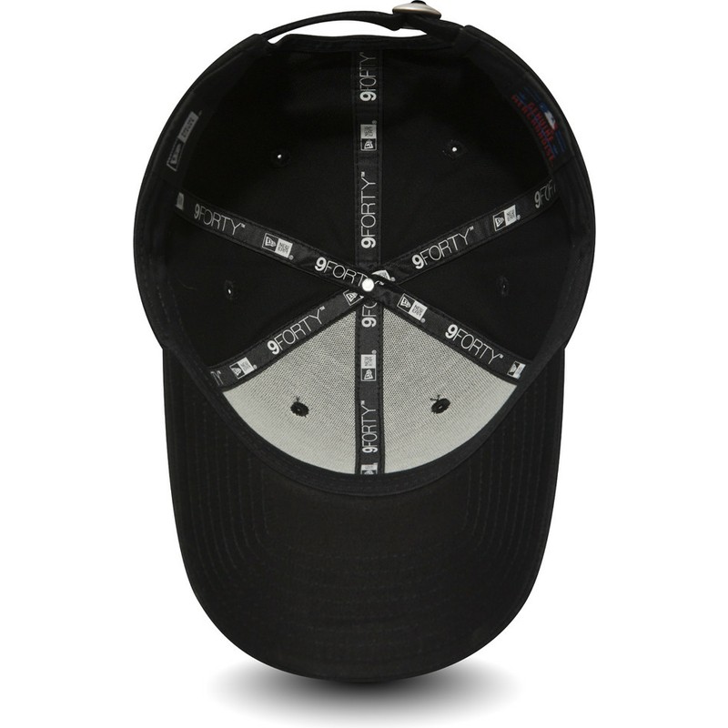 new-era-curved-brim-schwarzes-logo-9forty-essential-los-angeles-dodgers-mlb-adjustable-cap-schwarz