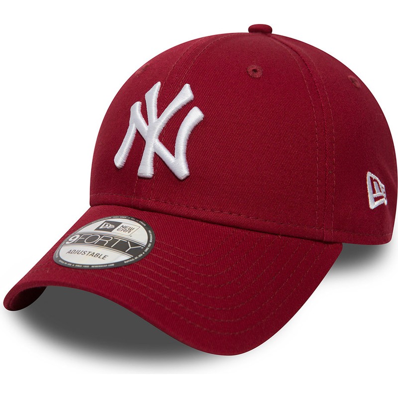 Cappellino visiera curva rosso cardinale regolabile 9FORTY Essential di New  York Yankees MLB di New Era: Caphunters.ch
