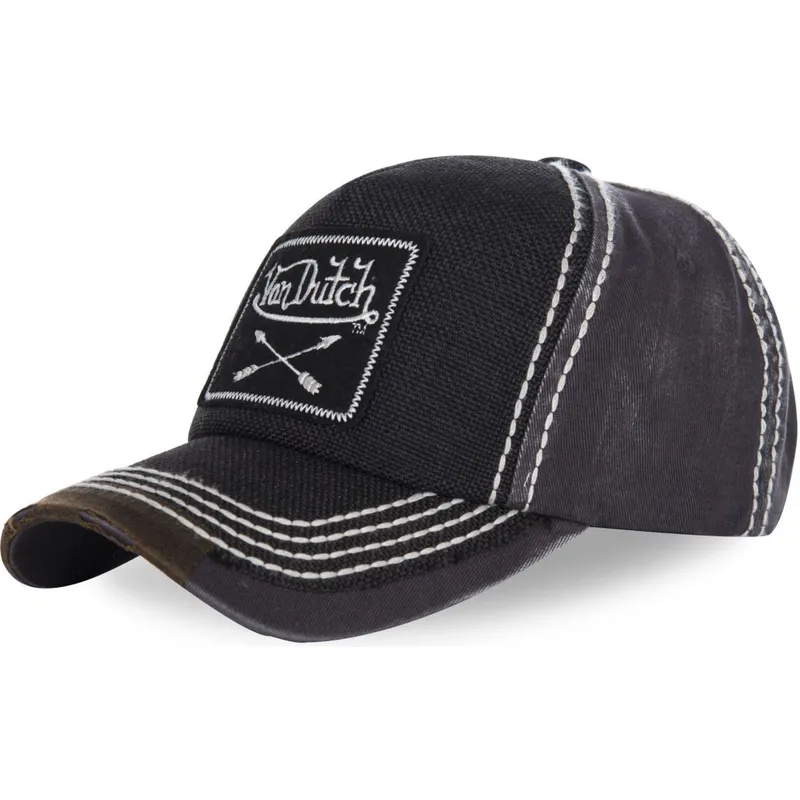 cappelli-curva-nero-cinghia-regolabile-di-von-dutch