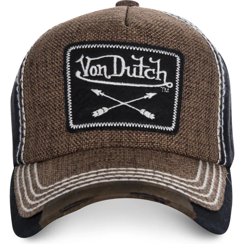 cappelli-curva-marrone-cinghia-regolabile-di-von-dutch