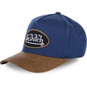 von-dutch-curved-brim-chuck-adjustable-cap-blau-und-braun