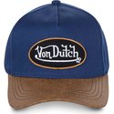 von-dutch-curved-brim-chuck-adjustable-cap-blau-und-braun