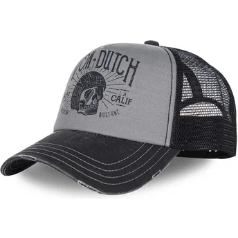 Cappellino curvo grigio e nero regolabile CREW1 di Von Dutch