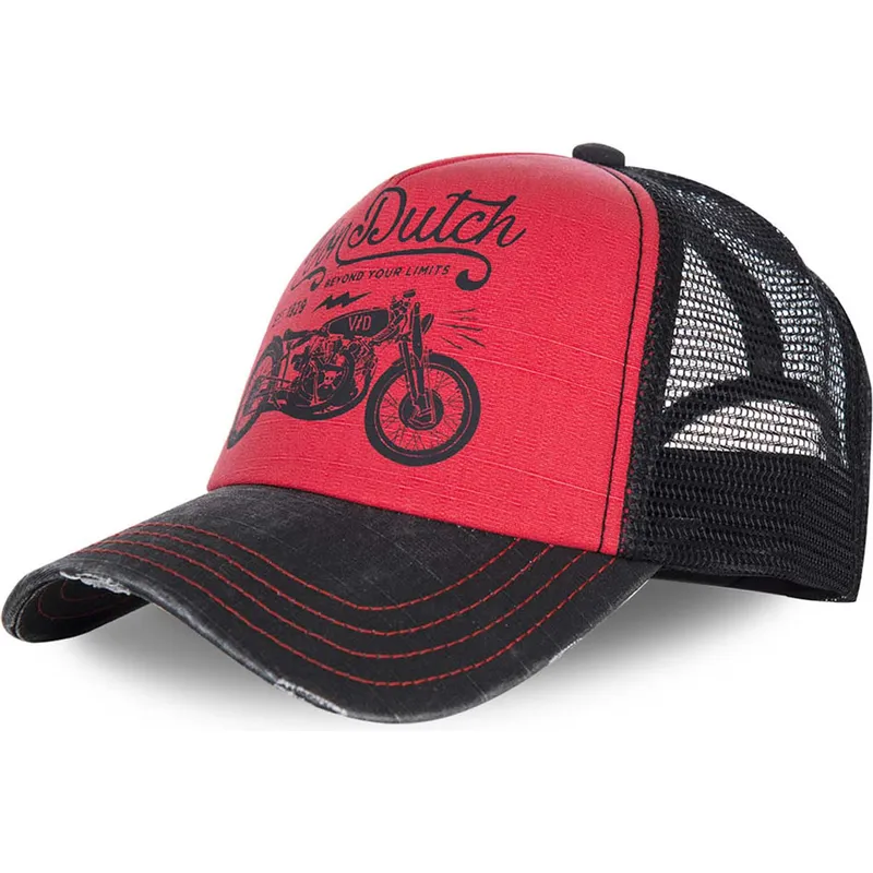 cappelli-curva-rosso-cinghia-regolabile-di-von-dutch