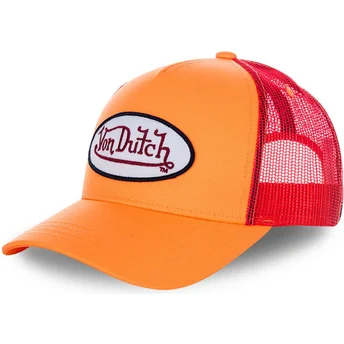 Czapka trucker pomarańczowa i czerwona FRESH03 Von Dutch