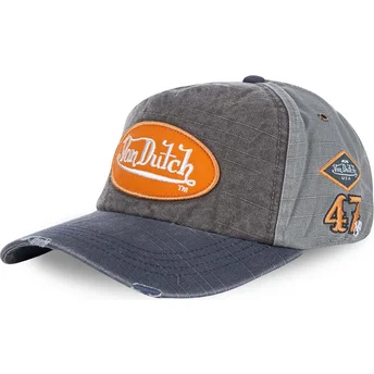 Von Dutch Curved Brim JACKGM Grey Adjustable Cap