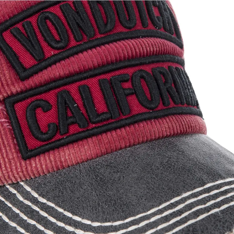 cappelli-curva-rosso-cinghia-regolabile-di-von-dutch