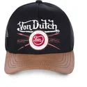 von-dutch-pin-schwarze-und-braune-trucker-kappe