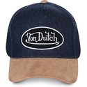 von-dutch-curved-brim-shane-adjustable-cap-marineblau-und-braun