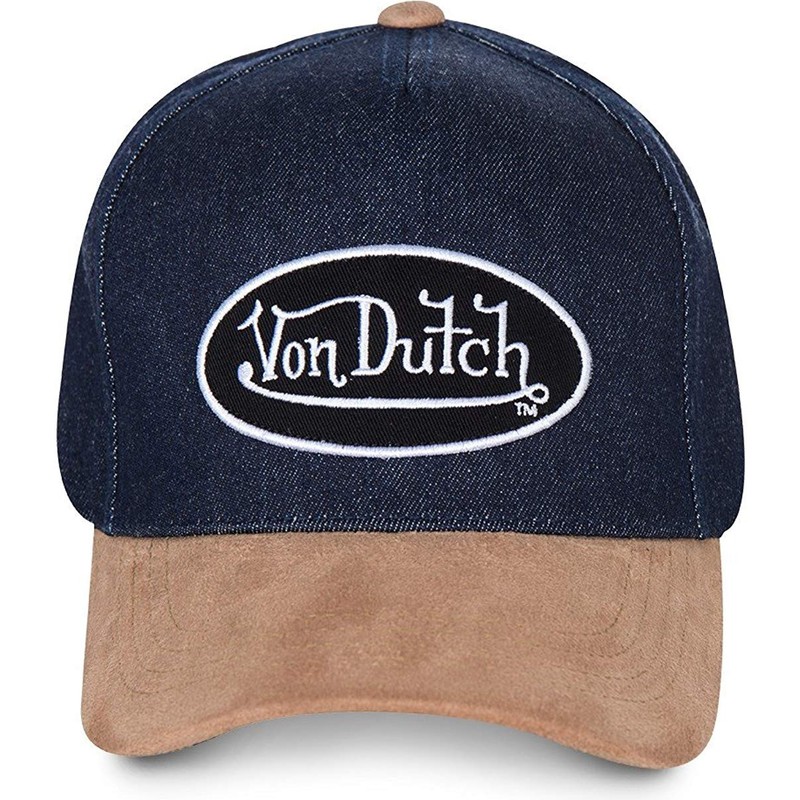 von-dutch-curved-brim-shane-adjustable-cap-marineblau-und-braun