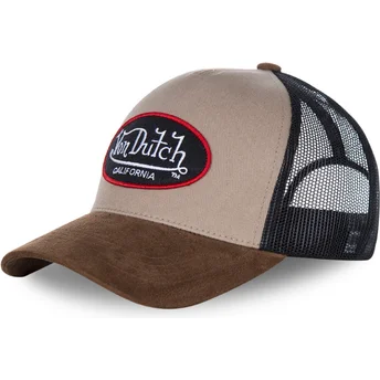 Czapka trucker beige SUEDE Von Dutch