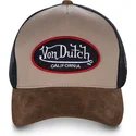 czapka-trucker-beige-suede-von-dutch