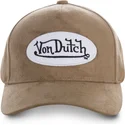 cappello-curvo-marrone-regolabile-suede4-di-von-dutch