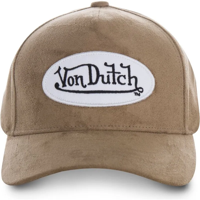 cappelli-curva-marrone-cinghia-regolabile-di-von-dutch