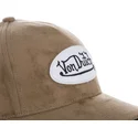 cappello-curvo-marrone-regolabile-suede4-di-von-dutch