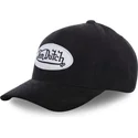 cappellino-curvo-nero-regolabile-suede7-di-von-dutch