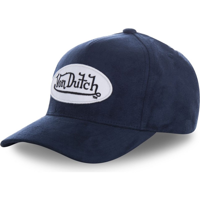 von-dutch-curved-brim-suede8-adjustable-cap-marineblau